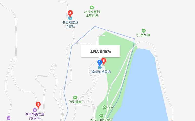 江南天池滑雪场地图