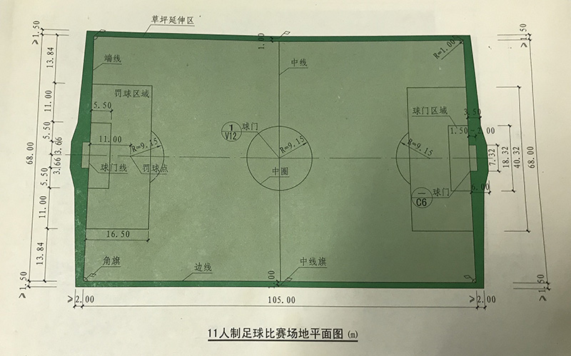 11人制标准足球场画法