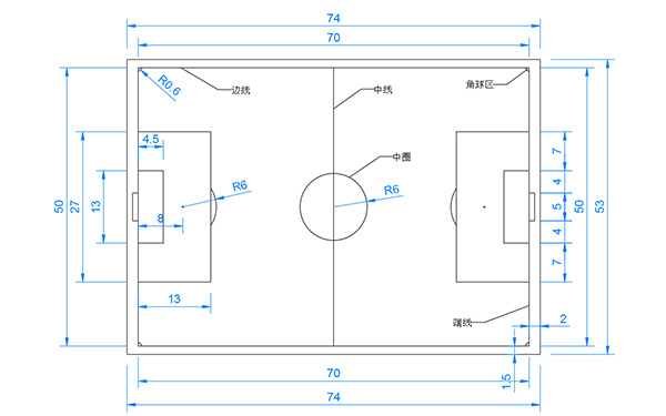 7人制足球场画法